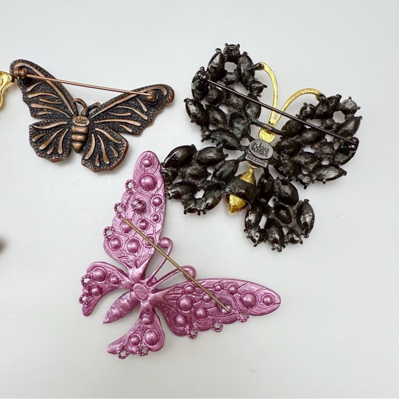 Joan Rivers Bejeweled Butterflies Brooch Set of 6 in Shadowbox Presentation Box - Picture 9 of 16